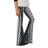 Sunward(TM) Womens Causal Printed Stretch Flare Pants