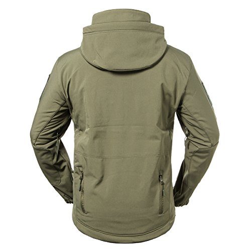 ReFire Gear Men's Soft Shell Military Tactical Jacket Outdoor Camouflage Hunting Fleece Hooded Coat - Thumbnail 3