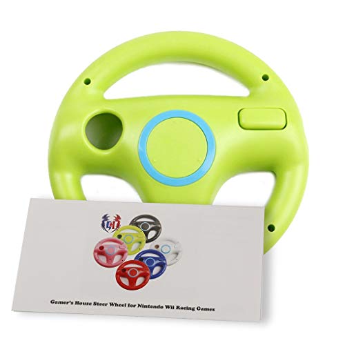 GH Wii Steering Wheel for Mario Kart 8 and Other Nintendo Remote Driving Games, Wii (U) Racing Wheel for Remote Plus Controller - Yoshi Green (6 Colors Available) GH Wii Steering Wheel for Mario Kart 8 and Other Nintendo Remote Driving Games, Wii (U) Racing Wheel for Remote Plus Controller - Yoshi Green (6 Colors Available)