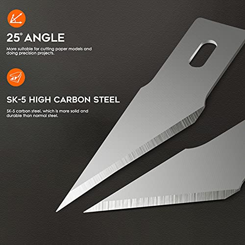 ISHEY 100Piece Hobby Craft Knife Blades, 11 Hobby Knife Replacement
