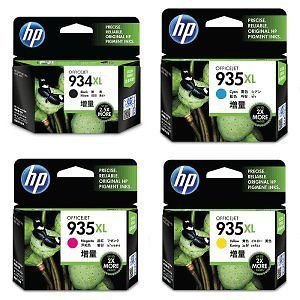 HP 934 XL/935 XL-Set Original Hohe Kapazität Tintenpatronen, Schwarz/Cyan/Magenta/Gelb