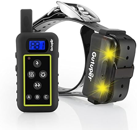 Dog Training Collar with Remote, Gutupet 2000 Yards Range Dog Shock Collar for Large Dogs with LED Feature, Waterproof Electric Collar, Anti Bark Collar - Dogs Over 10 lbs