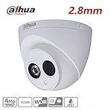 Dahua 4MP Security Camera, IPC-HDW4433C-A, Network Camera, Night Vision, Eyeball Dome IP Camera, 4 Megapixel IR 50M WDR POE H.265 Built-in MiC Weatherproof IP67 2.8mm