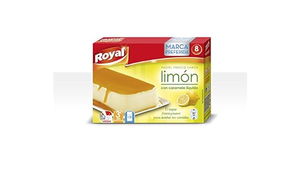 Royal - Pastel Instantaneo Sabor Limon con caramelo liquido, 103 g ...