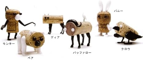 Amazon コルクから生まれる可愛い動物たち アニマルコルカー 6種 アメリカン雑貨アメリカ雑貨 ディア 生活雑貨 通販