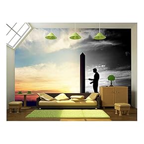 Man Trying to Open Door to a New Better World. - Removable Wall Mural | Self-Adhesive Large Wallpaper - 66x96 inches