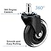 Mvpower Office Chair Caster Wheels, 5 Pack Desk Chair Wheels 3 Inch Stem Caster Chair Wheel Replacement with Universal Standard Rubber Wheel Casters for Office Chair Smoothly & Quietly Universal Fit