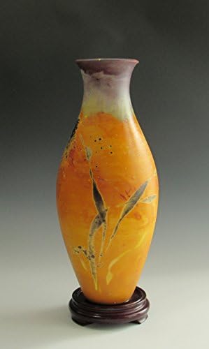 Decorative Art in Handmade, Raku Pottery, Decorative Vase by Susan Fontaine Porcelain