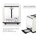 Toaster 2 Slice, Retro Small Toaster with Bagel, Cancel, Defrost Function, Extra Wide Slot Compact Stainless Steel Toasters for Bread Waffles, Cream
