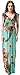 Wantdo Women's Maxi Dress Floral Print V Neck Casual Long Skirt Plus Size
