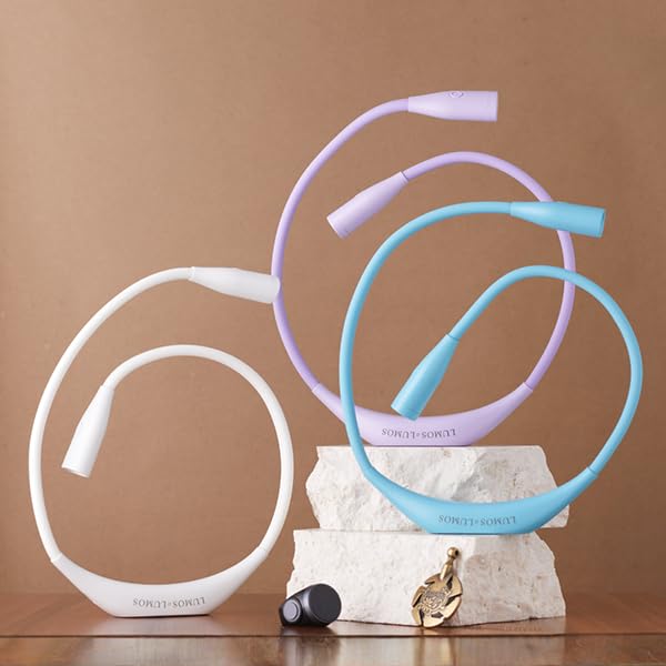 Lumos Knitting Light, Crafter Light Around Neck for Knitters and Crocheters, 3 Colors & Adjustable Brightness. Portable, Wearable, Rechargeable&Long Lasting (White)