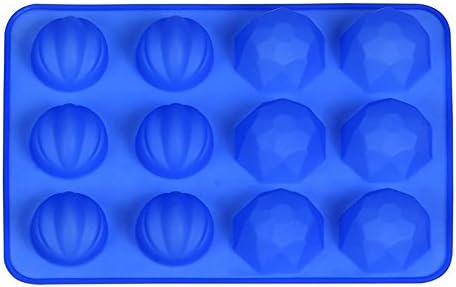 PIAGO 1 Pcs 12 Cavities Ball Silicone Cake Baking Mold Cake Pan Muffin Cups Handmade Soap Moulds Biscuit Chocolate Ice Cube Tray DIY Mold