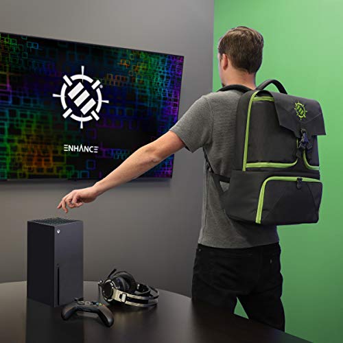 ENHANCE Console Gaming Backpack Compatible with Xbox Series X , Xbox