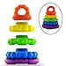 Stackable Teether Toys- Unisex Stackers for Teething Baby Girls, Boys, and Toddler - Premium Food Grade Silicone Rings- Textured Sensory Shapes