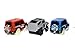 Replacement Toy Car Blue, Red and White Jeeps (3-Pack) with 3 LED Lights Compatible with Most Tracks Including Magic Tracks for Boys and Girls