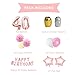 KUNGYO 40th Birthday Decorations Kit-Rose Gold Happy Birthday Banner- Giant Number 40 and Star Helium Foil Balloons, Ribbons, Paper Pom Flowers, Latex Balloons, Elegant Party Supplies for Women