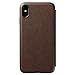 Nomad Rugged Folio for iPhone XS Max | Rustic Brown Horween Leather