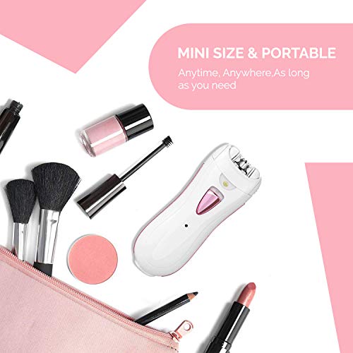 Electric Hair Removal Epilator for Women - Rechargeable Cordless Lady Depilatory Machine for Removing Shaving Hair From Legs Underarms Armpit Bikini Facial Chin Lips - Teens Girls Hair Remover Tweezer