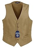 Gioberti Mens 5 Button Formal Suit Vest, Khaki, X-Large