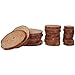Natural Wood Slices, Tiberham 21 Pcs 1.2-3.9 Inches Unfinished Wooden Circles Round Rustic Wood with Bark, Solid Log Discs Craft Wood Kit for Arts DIY Crafts Christmas Home Decorations