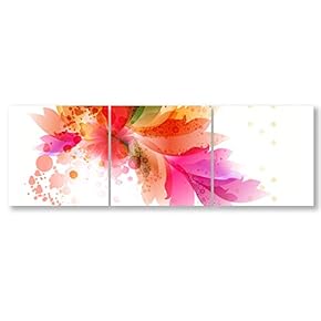 3 Piece Canvas Wall Art-Romantic Flower-Canvas Prints Home Artwork Decoration for Living Room,Bedroom - 12"x12"x3 Panels
