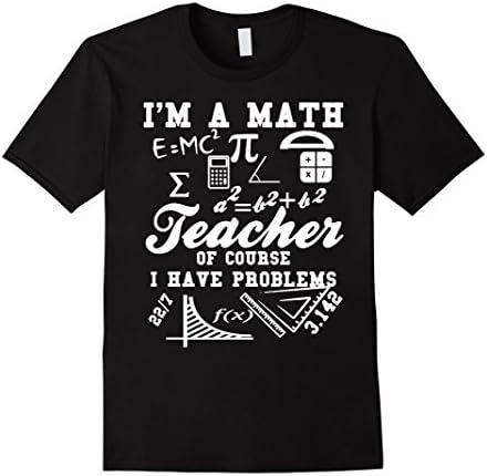 Men's Math Teacher Shirt Medium Black