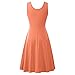 Herou Women Summer Beach Casual Flared Midi Tank Dress (X-Large, Coral)