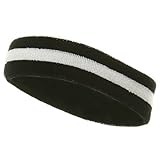 Striped Cotton Terry Cloth Moisture Wicking Head Band (Yellow/White)