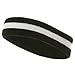 Striped Cotton Terry Cloth Moisture Wicking Head Band (Yellow/White)
