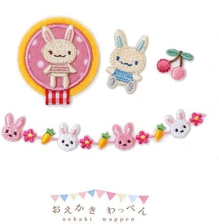 "Oekaki Patch Girls Rabbit 2. name tag with emblem containing