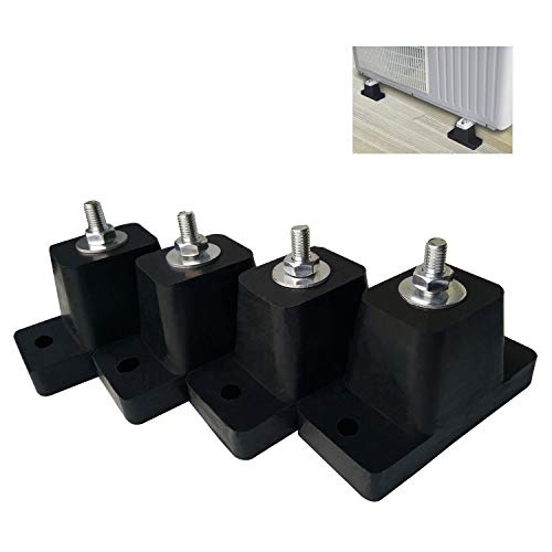 JIANZHENKEJI Air Conditioner Mounting Rubber Pads Bracket Use for Outdoor Units Mini Split & HVAC & Central Air Conditioner Condensers | Machine Shock Absorber Bracket(Pack of 4) (Ltem 1)