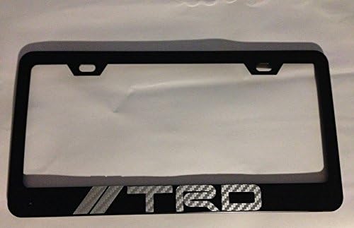 TRD Black License Plate Frame w/ Screw Covers