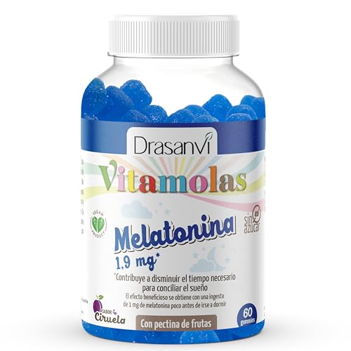 MELATONINA | Melatonina Gominolas | Melatonina Pura 1,9 mg | 2 MESES DE SUMINISTRO | Gominolas melatonina para Dormir Mejor | Sin Azúcar, Vegano | DRASANVI
