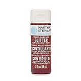 Martha Stewart Crafts Multi-Surface Glitter Acrylic Craft Paint in Assorted Colors (2-Ounce), 32164 Garnet