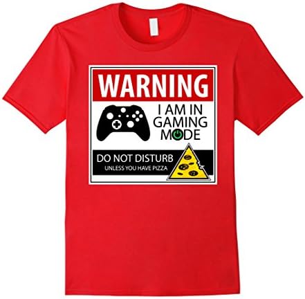 Men's Warning I Am In Gaming Mode Funny Birthday Gift For Gamers Large Red