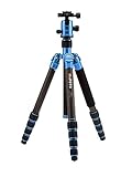 MeFOTO Classic Carbon Fiber Globetrotter Travel Tripod/Monopod Kit - Blue (C2350Q2B)