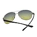 Polarized Gradient Aviator Sunglasses Men Oval Lenses Matte Temple UV400 Blue Yellow
