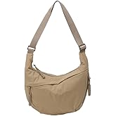 Nylon Crescent Crossbody Bag for Women Shoulder Tote Handbag Casual Sling Bag Dumpling Purse Bag for Outdoor Travel