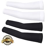 Compression Women Running Sport Arm Sleeve 99% UV Protection, 2 Pair