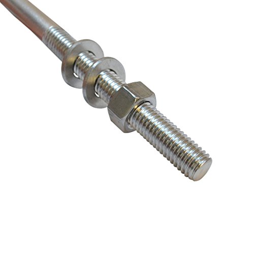 DBM IMPORTS 1/2" x 12" Stainless Steel Forge Style Marine Wire Turned Eye Bolt Nut Washers 250 Lb Cap.