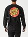 SANTA CRUZ Mens L/S T-Shirt Classic Dot L/S Skate T-Shirt - Black, Size: Large
