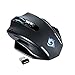 EagleTec MG001 Ergonomic Wireless Gaming Mouse, LED Backlit Cordless Portable Computer Mouse with 9 Button Programmable and Adjustable 4800 DPI for Windows PC Gamer [New Version]