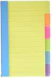Redi-Tag Divider Sticky Notes 60 Ruled Notes, 4 x 6 Inches, Assorted Neon Colors (29500), 3-pack