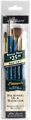 Robert Simmons Sapphire Watercolor Selection Brush Set #2 of 4 Short Handle