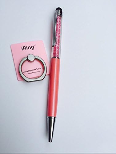 Smart Phone Stand with 2 in 1 Stylus pen and Ball pen Set (Pink)