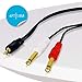 Pyle-Pro PCBL43FT6 12 Gauge 6 Feet 3.5mm Male Stereo to Dual 1/4-Inch Female Mono Y-Cable Adapter, White, 105.6 x 14 x 0.8 inches