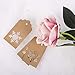 Whaline 100Pcs Snowflakes Paper Tags Christmas Kraft Gift Tags Hang Labels with 30 Meters Twine for DIY Arts and Crafts,Holiday Gift Favor(Brown)