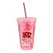 Vandor 10651 Betty Boop 18 oz Acrylic Travel Cup with Llid and Straw, Pink