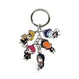 Anime Cartoon Naruto Keychains Metal Figures Pendants Key Chains (A)