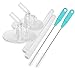 Loduve 2-Pack Replacement Straws for Thermos Funtainer 12 Ounce Bottle F401, BPA-Free Straws with 2 Straw Cleaning Brushes